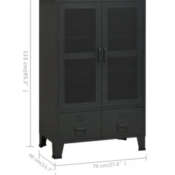 Säilytysarkku 70x40x115cm, metalli, eri värejä
