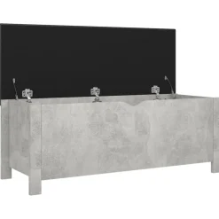 Säilytyslaatikko betoninharmaa 105x40x45 cm tekninen puu (26772)