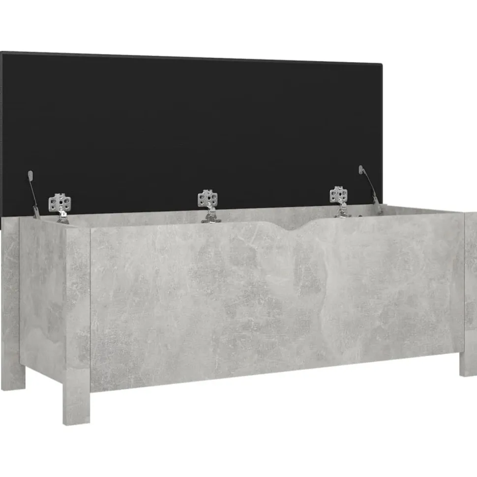 Säilytyslaatikko betoninharmaa 105x40x45 cm tekninen puu (26772)