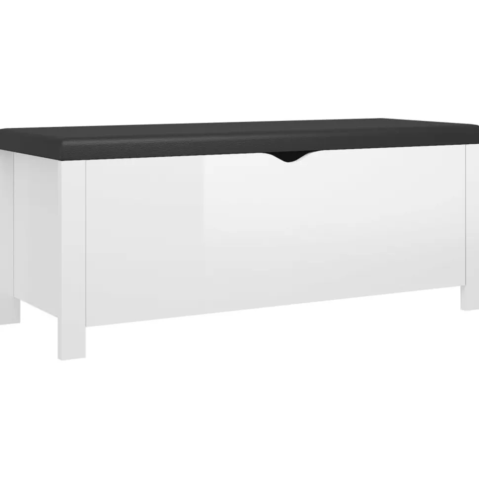 Säilytyslaatikko betoninharmaa 105x40x45 cm tekninen puu (26772)