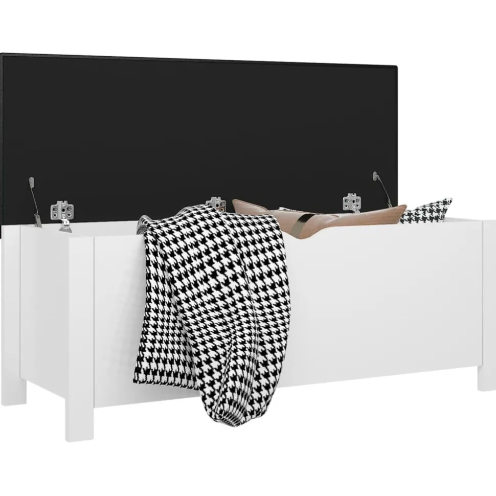 Säilytyslaatikko betoninharmaa 105x40x45 cm tekninen puu (26772)