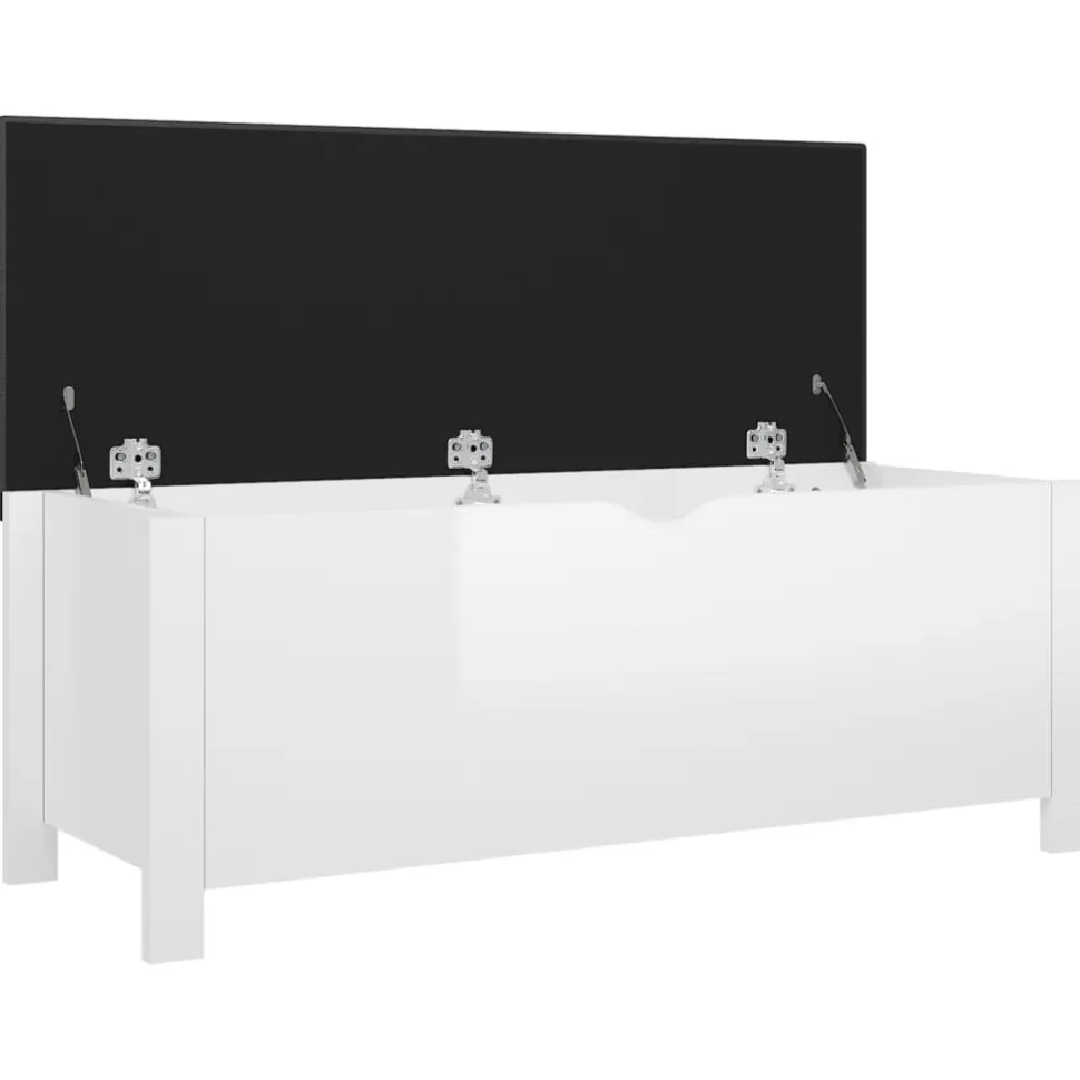 Säilytyslaatikko betoninharmaa 105x40x45 cm tekninen puu (26772)