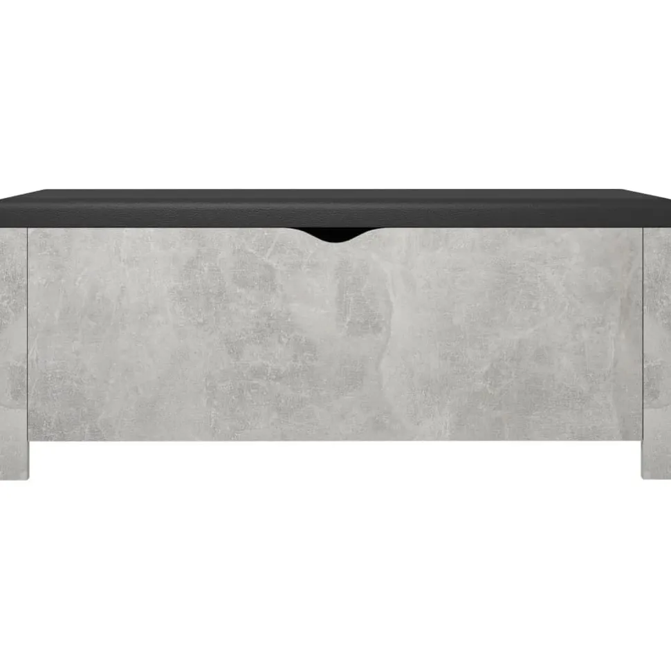 Säilytyslaatikko betoninharmaa 105x40x45 cm tekninen puu (26772)
