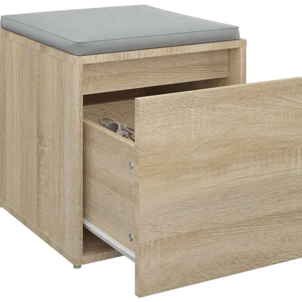 Säilytyslaatikko betoninharmaa 40,5x40x40 cm tekninen puu