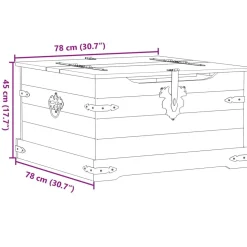 Säilytyslaatikko Corona 78x78x45 cm täysi mänty (02771)