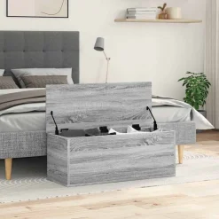 Säilytyslaatikko harmaa Sonoma 90x35x35 cm tekninen puu (40686)