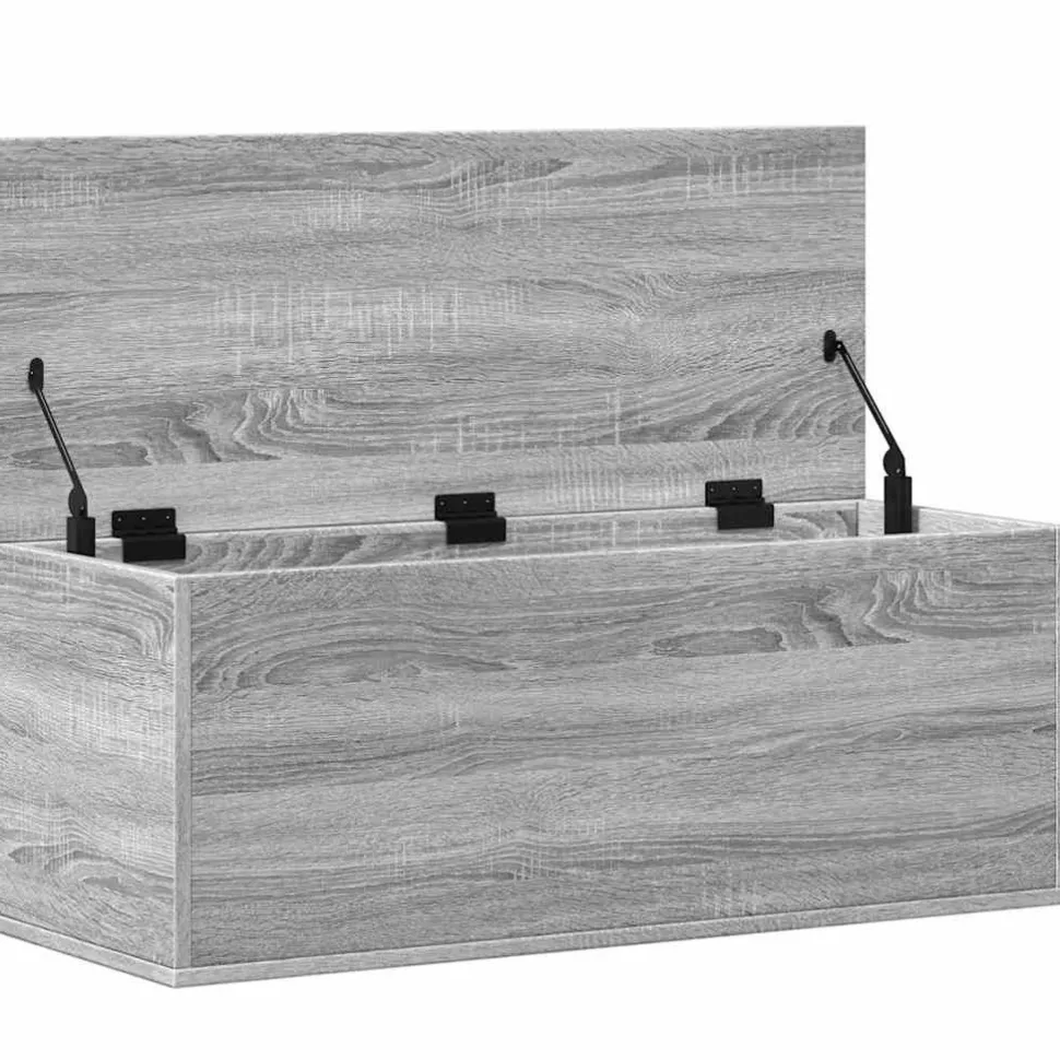 Säilytyslaatikko harmaa Sonoma 90x35x35 cm tekninen puu (40686)