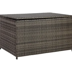 Säilytyslaatikko Home4you Wicker, 122x52x62cm, polyrottinki, tummanruskea