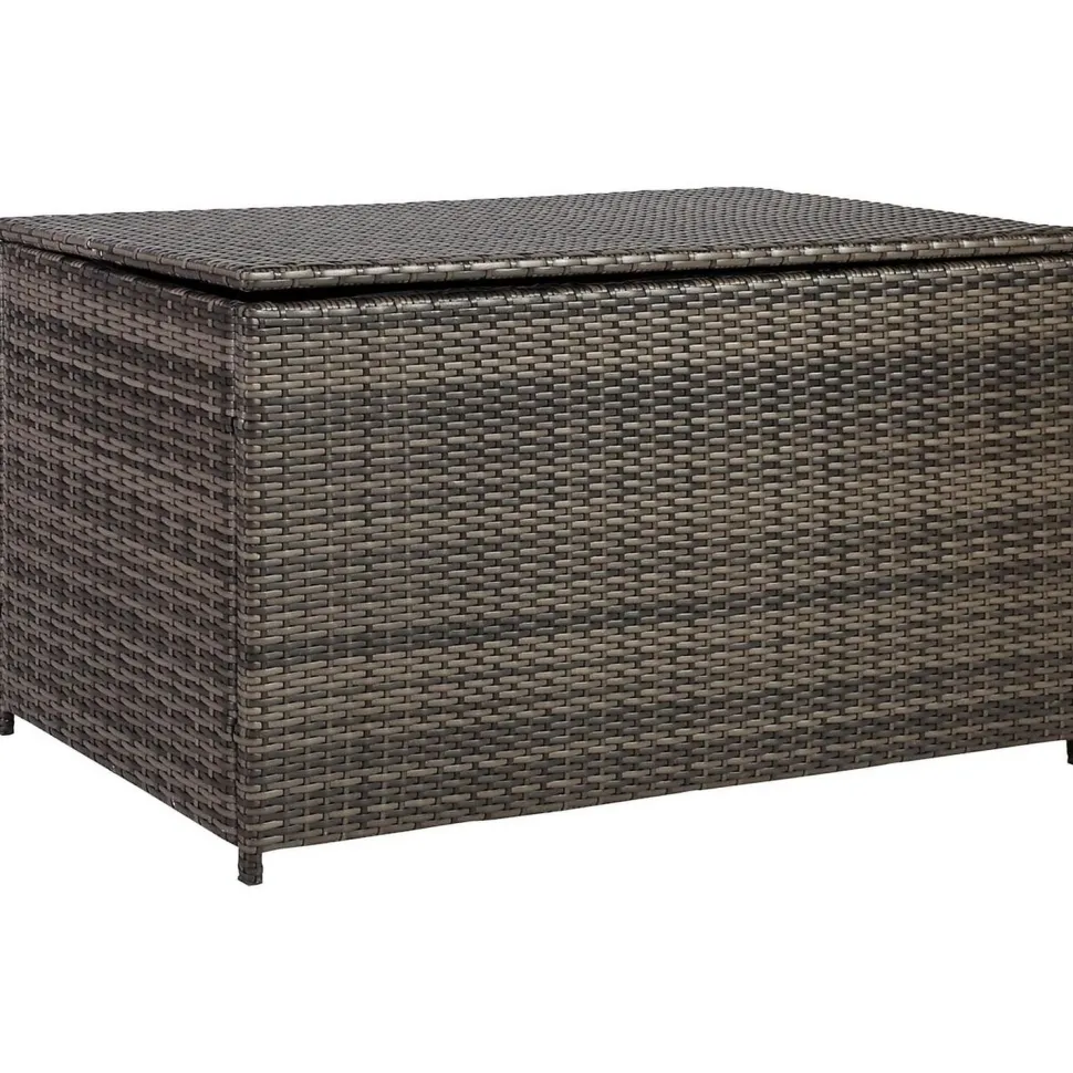 Säilytyslaatikko Home4you Wicker, 122x52x62cm, polyrottinki, tummanruskea