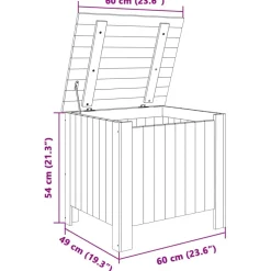 Säilytyslaatikko kannella RANA 60x49x54 cm täysi mänty (02327)