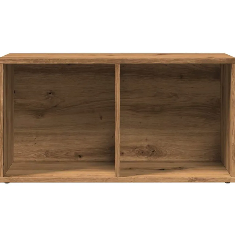 Säilytyslaatikko LP-levyille musta tammi 71x34x36 cm tekninen puu (62401)