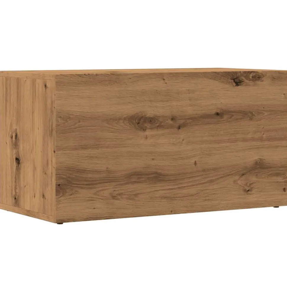 Säilytyslaatikko LP-levyille musta tammi 71x34x36 cm tekninen puu (62401)