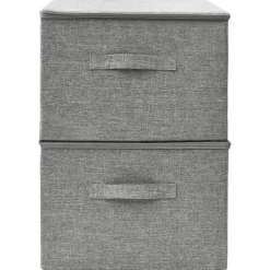 Säilytyslaatikot 2 kpl kangas 43x34x23 cm kerma