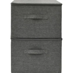 Säilytyslaatikot 2 kpl kangas 43x34x23 cm kerma