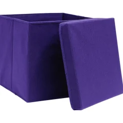 Säilytyslaatikot 4 kpl kuitukangas 28x28x28 cm harmaa