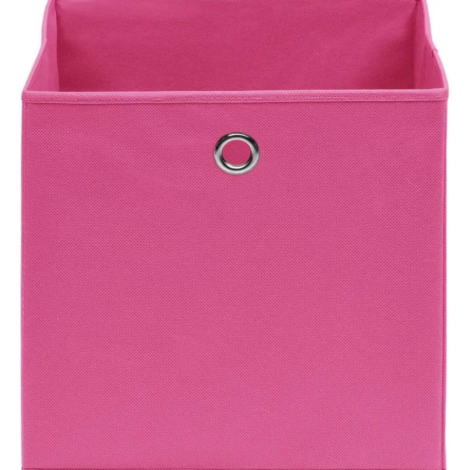 Säilytyslaatikot 4 kpl kuitukangas 28x28x28 cm pinkki