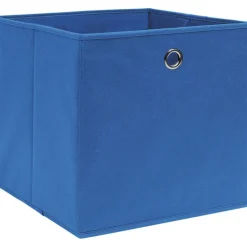 Säilytyslaatikot 4 kpl kuitukangas 28x28x28 cm sininen