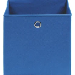 Säilytyslaatikot 4 kpl kuitukangas 28x28x28 cm sininen