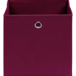 Säilytyslaatikot 10 kpl kuitukangas 28x28x28 cm tummanpunainen
