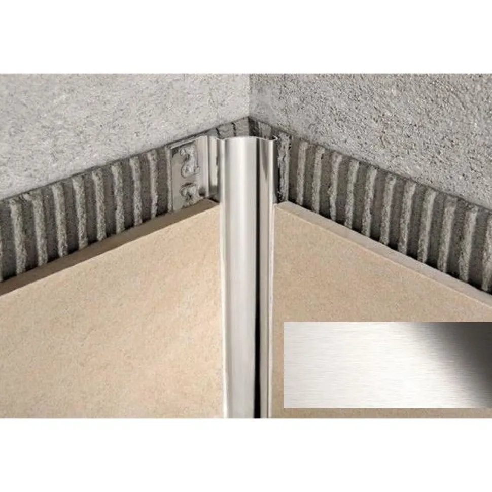 Sisäkulmalista Progress Profiles Proshell 2,7m 10mm harjattu rst