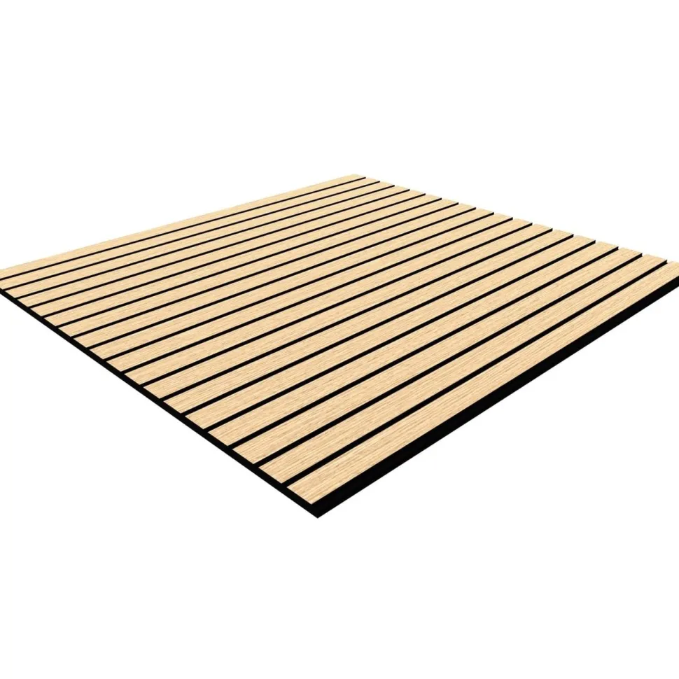 Sisustuslevy/akustiikkalevy Evella Slim Line Easy 60, 9x594x600mm, tammiviilu, tarrakiinnitteinen, 2kpl/pkt