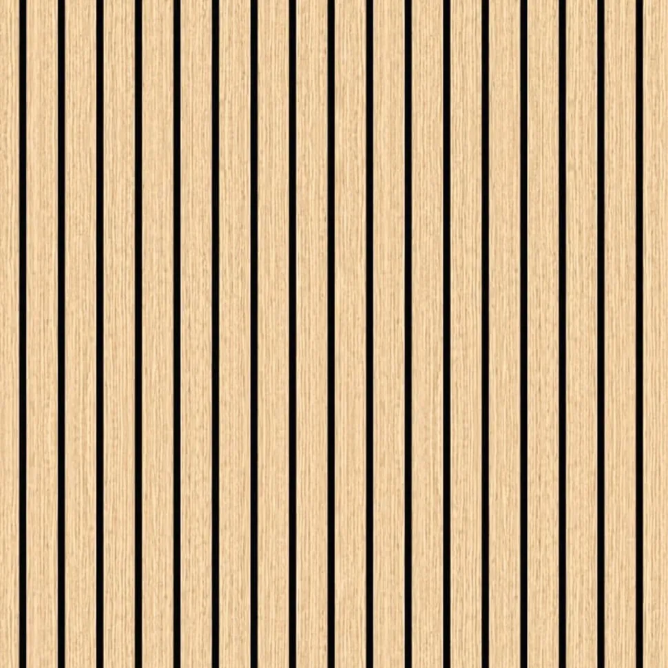 Sisustuslevy/akustiikkalevy Evella Slim Line Easy 60, 9x594x600mm, tammiviilu, tarrakiinnitteinen, 2kpl/pkt