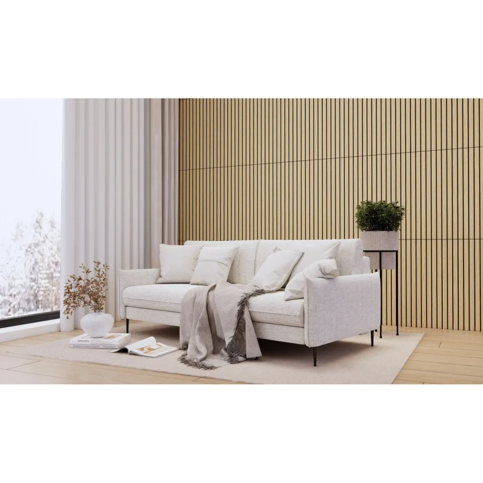 Sisustuslevy/akustiikkalevy Evella Slim Line Easy 60, 9x594x600mm, tammiviilu, tarrakiinnitteinen, 2kpl/pkt