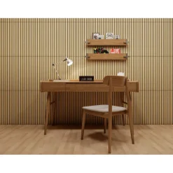 Sisustuslevy/akustiikkalevy Evella Slim Line Easy 60, 9x594x600mm, tammiviilu, tarrakiinnitteinen, 2kpl/pkt