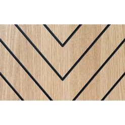Sisustuslevy Maler Louvre Chevron, 12x616x2800mm, mdf, musta/Afrikan tammi