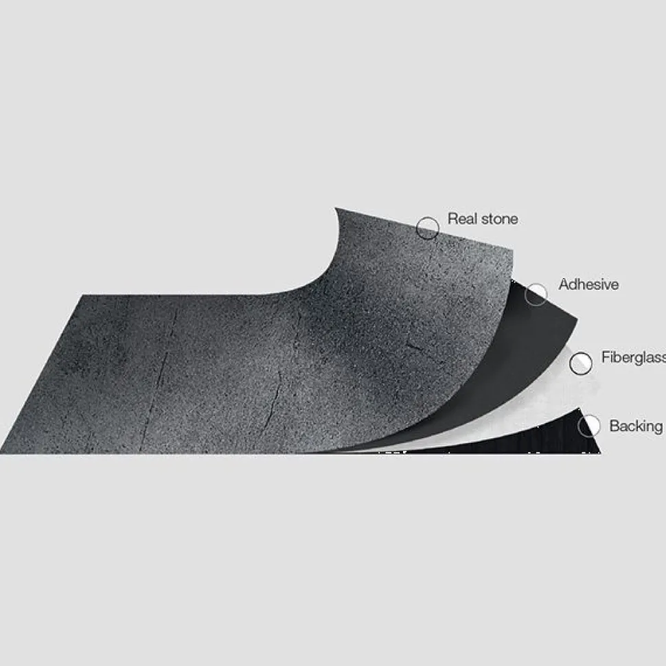 Sisustuslevy Slate Lite 1200x2400 mm Musta sileä