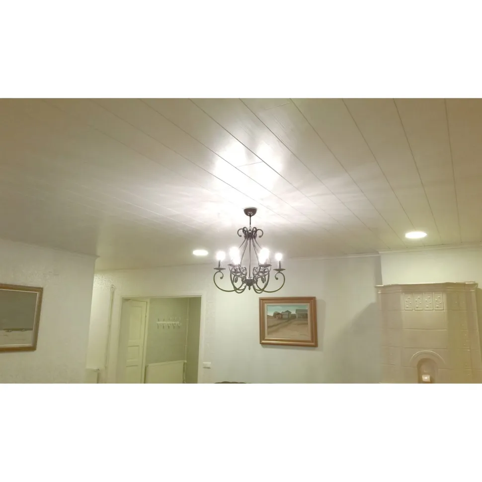 Sisustuspaneeli Aure Riihi STS 15x215x2500 mm mänty harjattu puhdas valkoinen