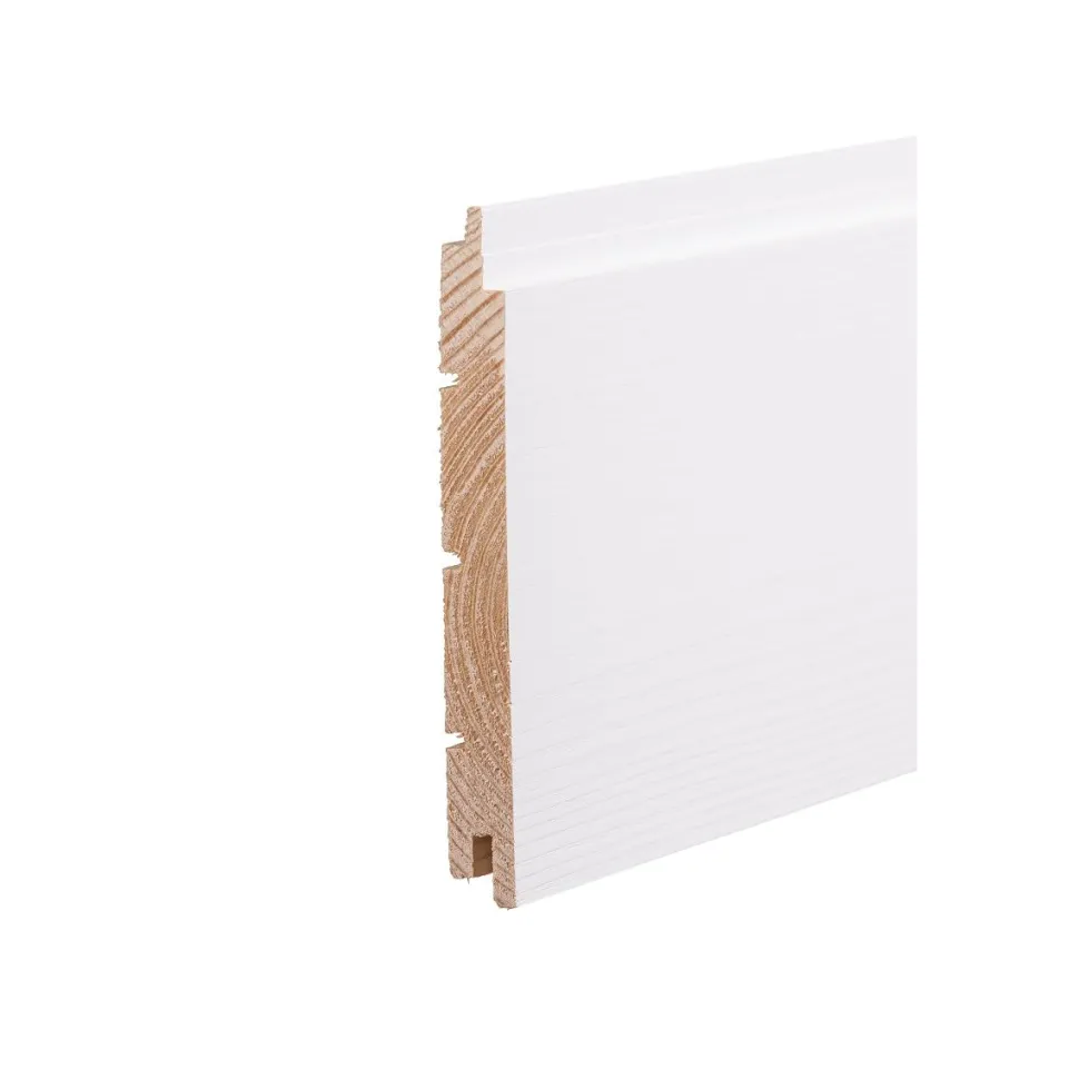 Sisustuspaneeli Aure Riihi 15x145x4170 mm STS EM päätypontattu mänty valkoinen