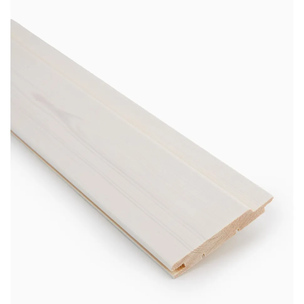 Sisustuspaneeli Jokiwood STP 12x95x2100mm, mänty, valkolakattu, päätypontattu