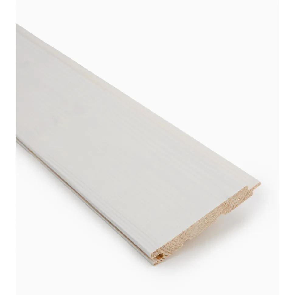 Sisustuspaneeli Jokiwood STS4 14x120x2370mm, kuusi, valkovahattu, päätypontattu