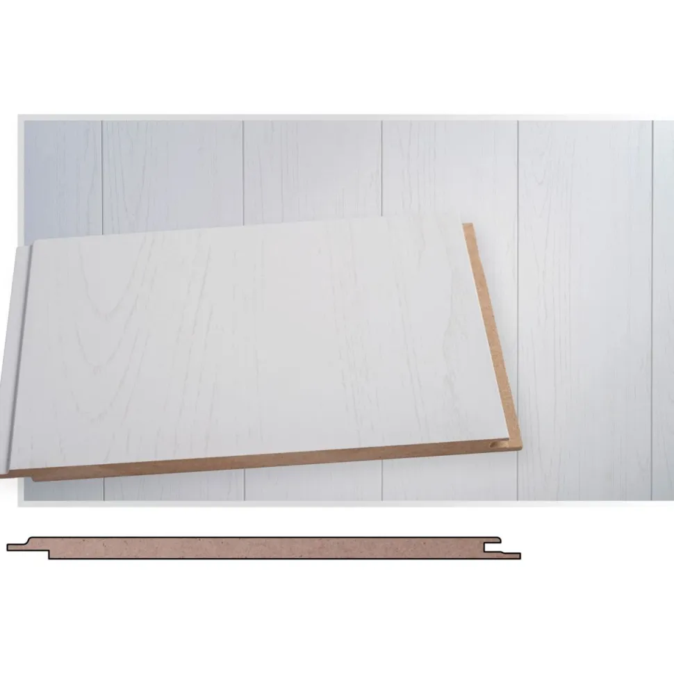 Sisustuspaneeli Maler Smart STP-0 8x195x2070mm MDF ympäripontattu hopeakoivu