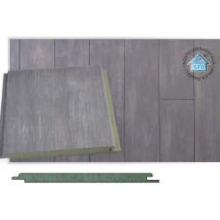 Sisustuspaneeli Maler SPA STP-0 10x160x2070mm kosteudenkestävä MDF ympäripontattu tunne harmaa
