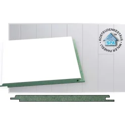 Sisustuspaneeli Maler SPA STP-0 10x160x2070mm kosteudenkestävä MDF ympäripontattu valkoinen