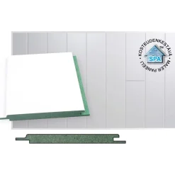 Sisustuspaneeli Maler SPA STP-5 10x120x2070mm kosteudenkestävä MDF ympäripontattu valkoinen