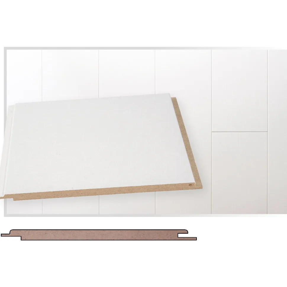 Sisustuspaneeli Maler STP-0, 8x185x2070mm, mdf, ympäripontattu, harmaanvalkoinen