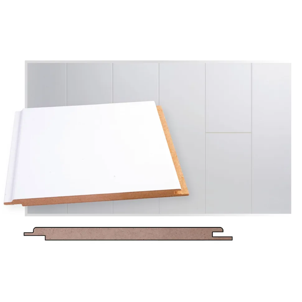 Sisustuspaneeli Maler STP-0 10x160x2100mm, mdf, ympäripontattu, puolikiiltävä valkoinen