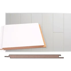 Sisustuspaneeli Maler STP-5 10x160x2070mm MDF ympäripontattu valkoinen
