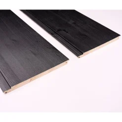 Sisustuspaneeli Siparila Aava 15x220x2050 mm mänty liimapuu lakattu kuultava musta Kaamos