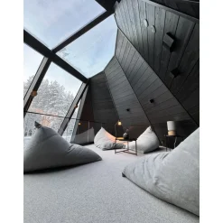 Sisustuspaneeli Siparila Aava 15x220x2050 mm mänty liimapuu lakattu kuultava musta Kaamos