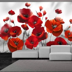 Sisustustarra Artgeist Poppies in the Moonlight eri kokoja