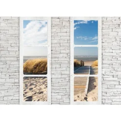 Sisustustarra Artgeist Beach: view from the window 70x98cm