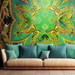 Sisustustarra Artgeist Mandala: Emerald Fantasy 70x98cm