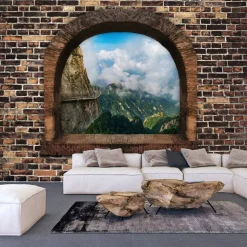 Sisustustarra Artgeist Stony Window: Mountains 70x98cm