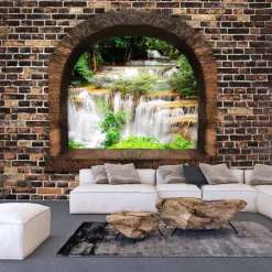 Sisustustarra Artgeist Stony Window: Waterfalls 70x98cm