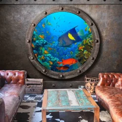 Sisustustarra Artgeist Submarine Window 70x98cm