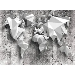 Sisustustarra Artgeist World Map: Origami 70x98cm